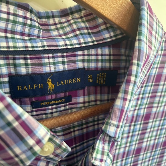 EUC like new Polo by Ralph Lauren Men's  Plaid Performance button down size XL. - Picture 2 of 7